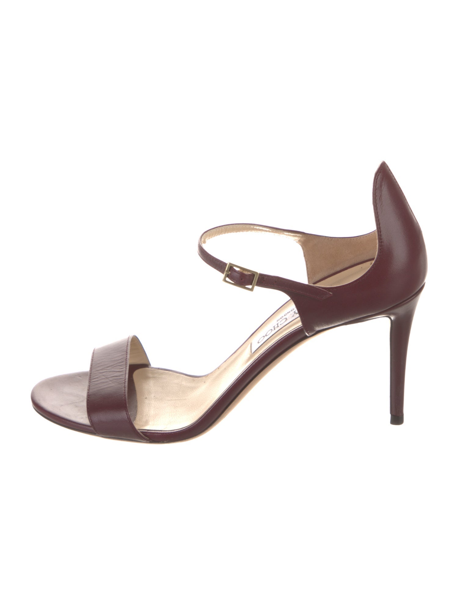 Jimmy Choo Leather T-Strap Sandals
