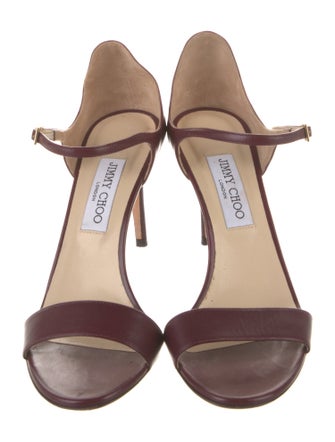 Jimmy Choo Leather T-Strap Sandals