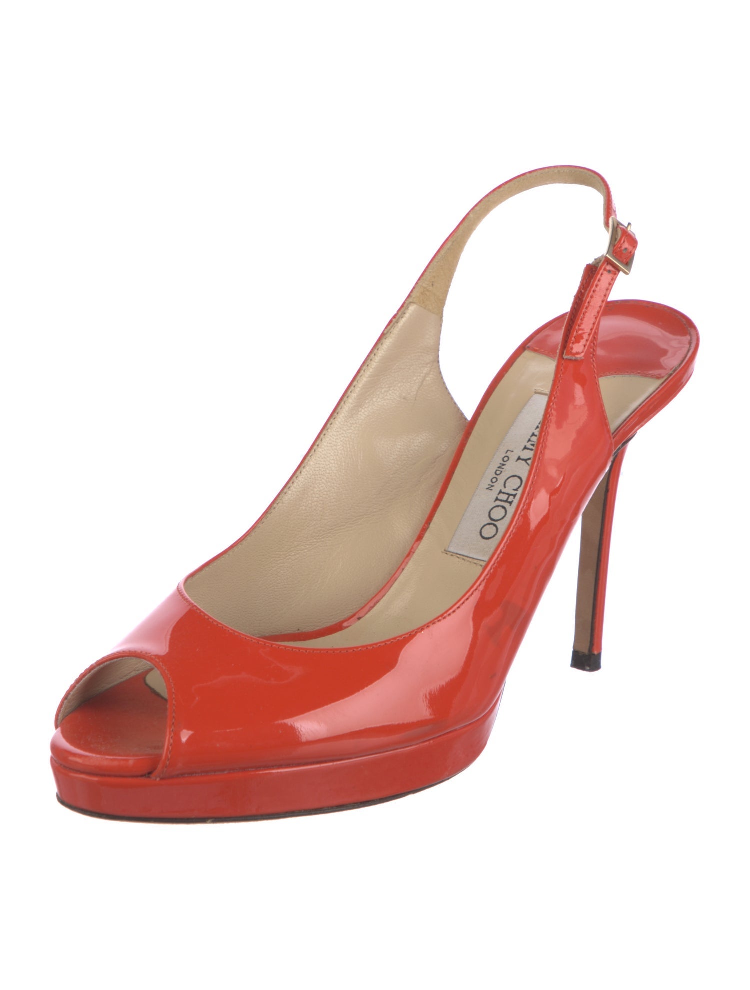 Jimmy Choo Patent Leather Slingback Sandals