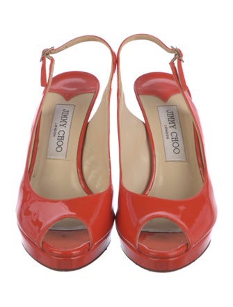 Jimmy Choo Patent Leather Slingback Sandals