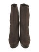 Jimmy Choo Leather Fur Trim Boots