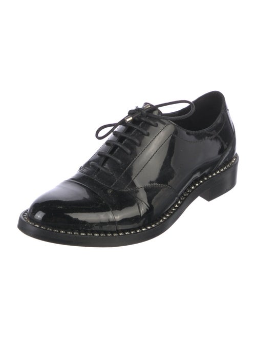 Jimmy Choo Patent Leather Crystal Embellishments Oxfords
