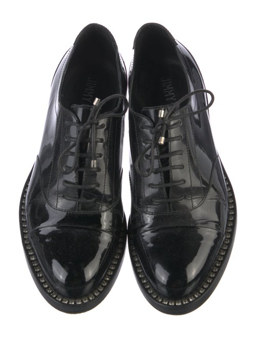 Jimmy Choo Patent Leather Crystal Embellishments Oxfords