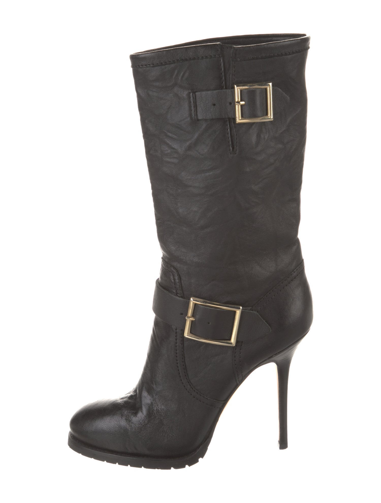 Jimmy Choo Leather Moto Boots