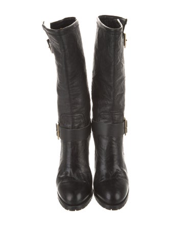 Jimmy Choo Leather Moto Boots
