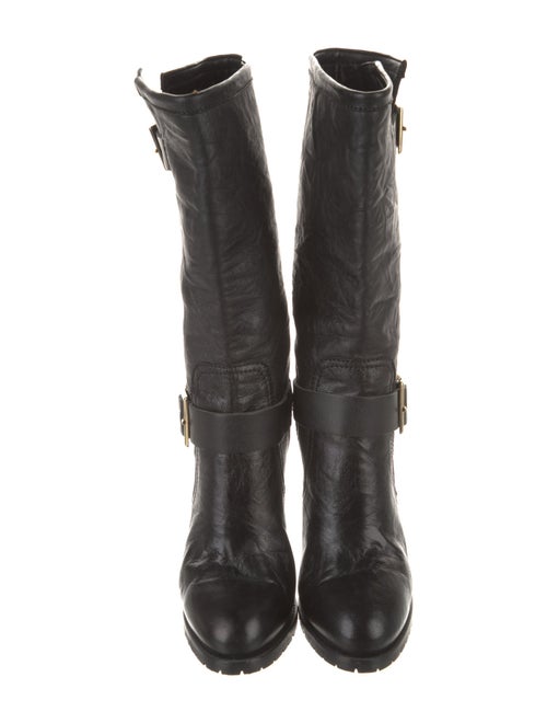Jimmy Choo Leather Moto Boots