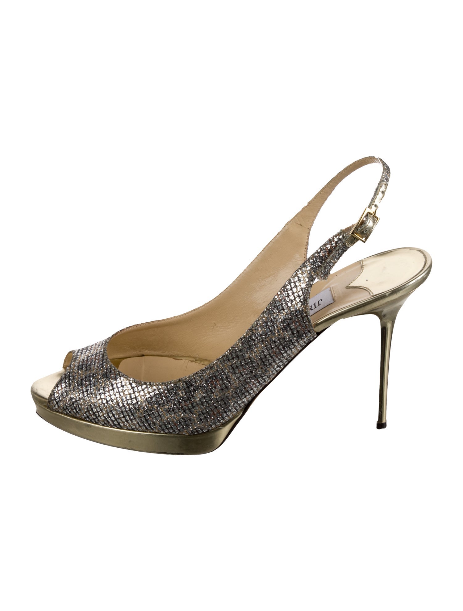 Jimmy Choo Glitter Glitter Accents Slingback Pumps