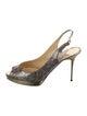 Jimmy Choo Glitter Glitter Accents Slingback Pumps