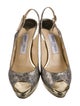Jimmy Choo Glitter Glitter Accents Slingback Pumps