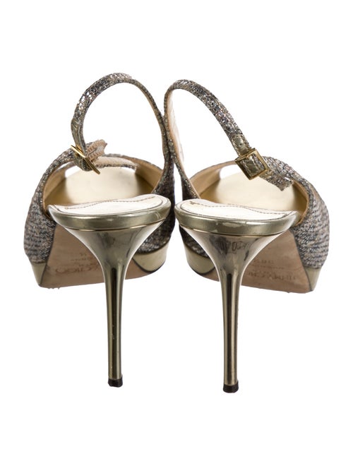 Jimmy Choo Glitter Glitter Accents Slingback Pumps