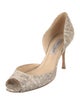 Jimmy Choo Leather Animal Print D'Orsay Pumps