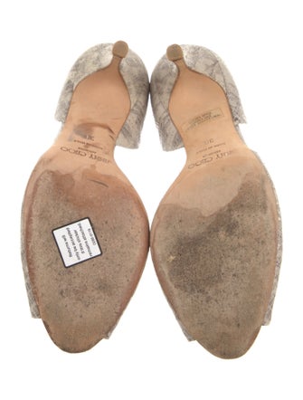 Jimmy Choo Leather Animal Print D'Orsay Pumps