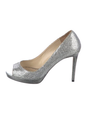 Jimmy Choo Glitter Sequin Embellishments Sandals