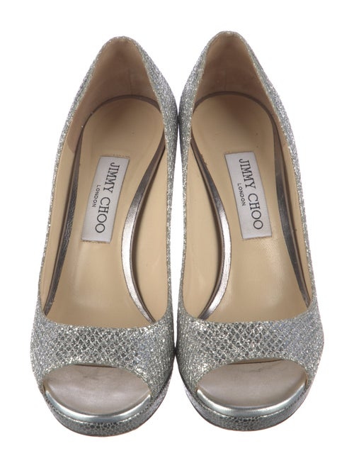 Jimmy Choo Glitter Sequin Embellishments Sandals