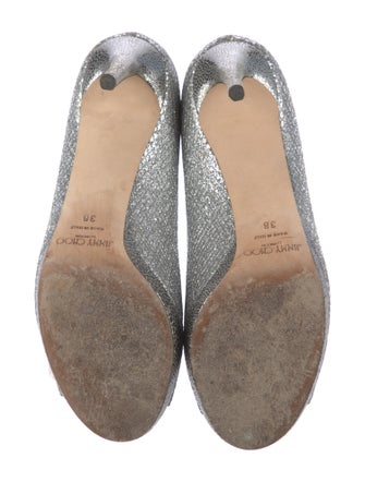 Jimmy Choo Glitter Sequin Embellishments Sandals