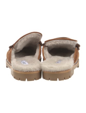 Jimmy Choo Suede Crystal Embellishments Mules