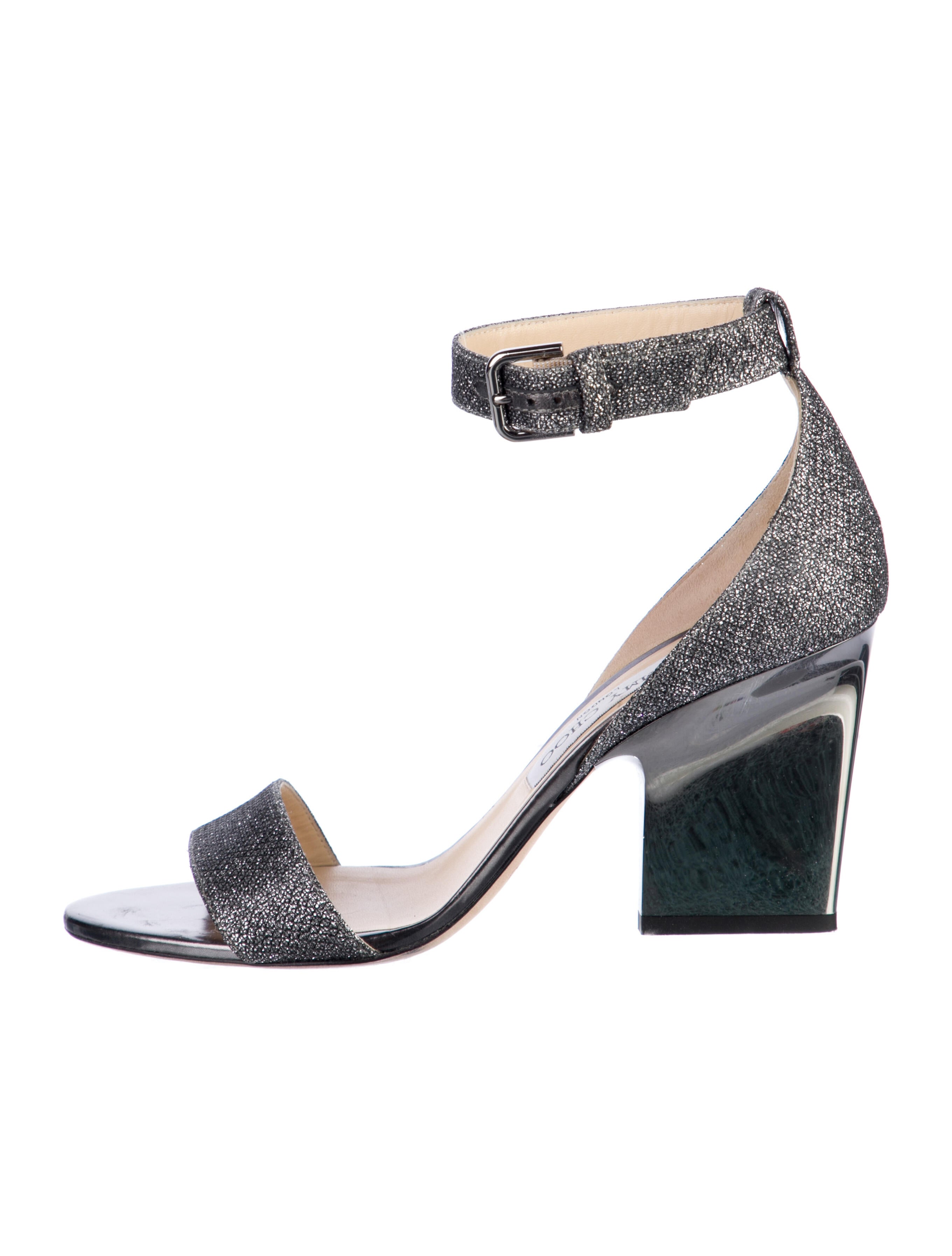 Jimmy Choo Glitter Glitter Accents Sandals