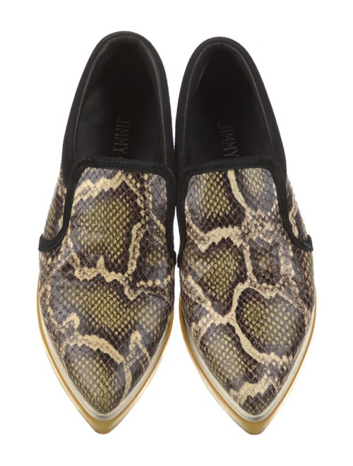 Jimmy Choo Embossed Leather Animal Print Sneakers