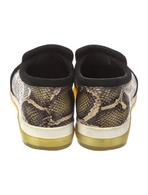 Jimmy Choo Embossed Leather Animal Print Sneakers