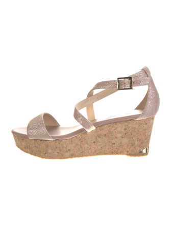 Jimmy Choo Glitter Accents Slingback Sandals