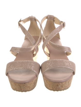 Jimmy Choo Glitter Accents Slingback Sandals