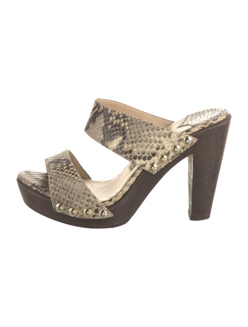 Jimmy Choo Python Animal Print Slides