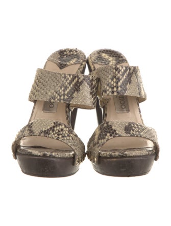 Jimmy Choo Python Animal Print Slides