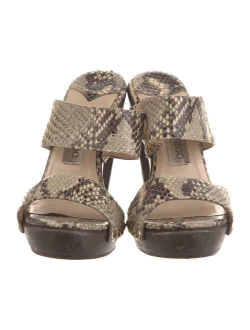 Jimmy Choo Python Animal Print Slides