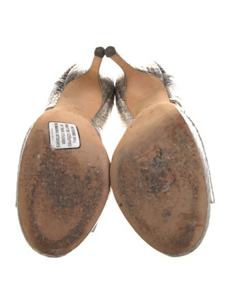 Jimmy Choo Snakeskin Animal Print Slingback Sandals