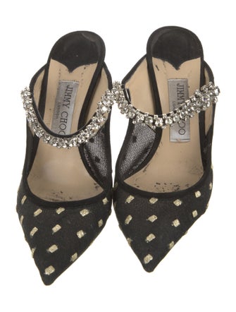Jimmy Choo Mesh Printed Mules