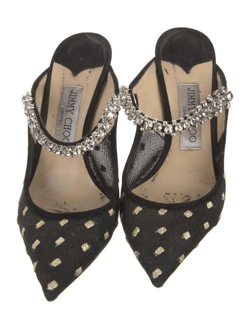 Jimmy Choo Mesh Printed Mules