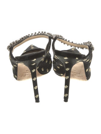 Jimmy Choo Mesh Printed Mules