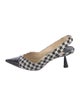 Jimmy Choo Felt Houndstooth Print Slingback Pumps
