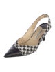 Jimmy Choo Felt Houndstooth Print Slingback Pumps