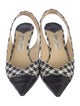 Jimmy Choo Felt Houndstooth Print Slingback Pumps