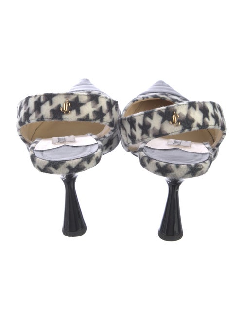 Jimmy Choo Felt Houndstooth Print Slingback Pumps