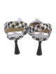 Jimmy Choo Felt Houndstooth Print Slingback Pumps