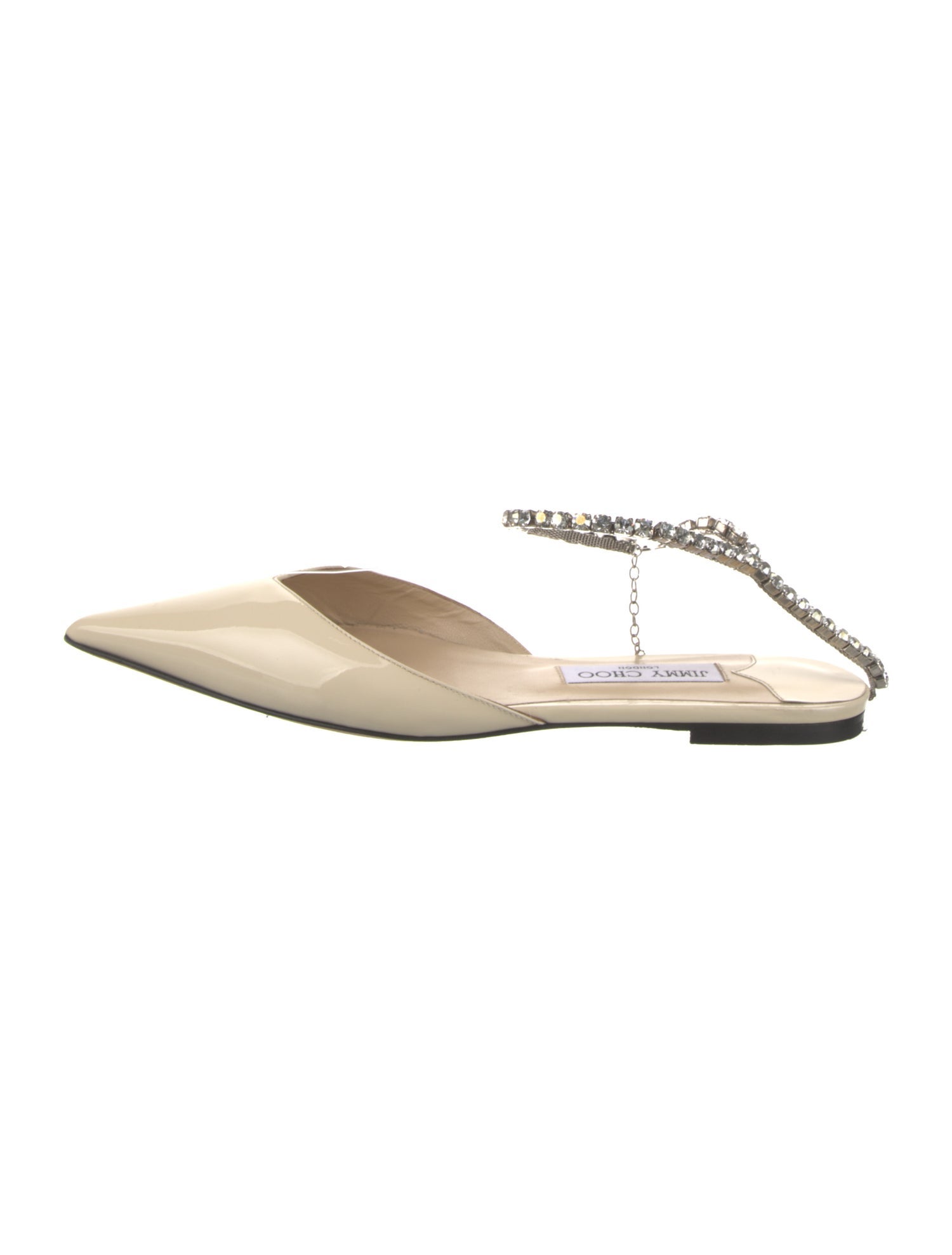 Jimmy Choo Crystal Crystal Embellishments Slingback Flats