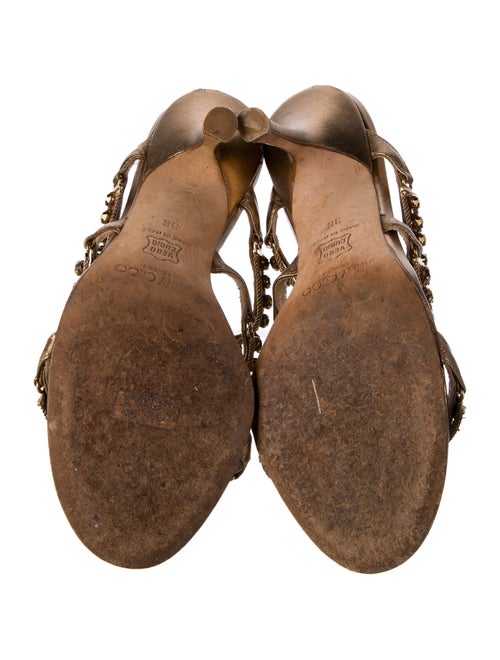 Jimmy Choo Leather Floral Print Sandals