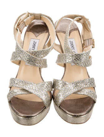 Jimmy Choo Glitter Accents Sandals