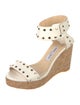 Jimmy Choo Leather Studded Accents Espadrilles