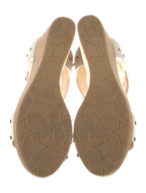 Jimmy Choo Leather Studded Accents Espadrilles