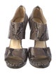 Jimmy Choo Leather Animal Print Slingback Sandals