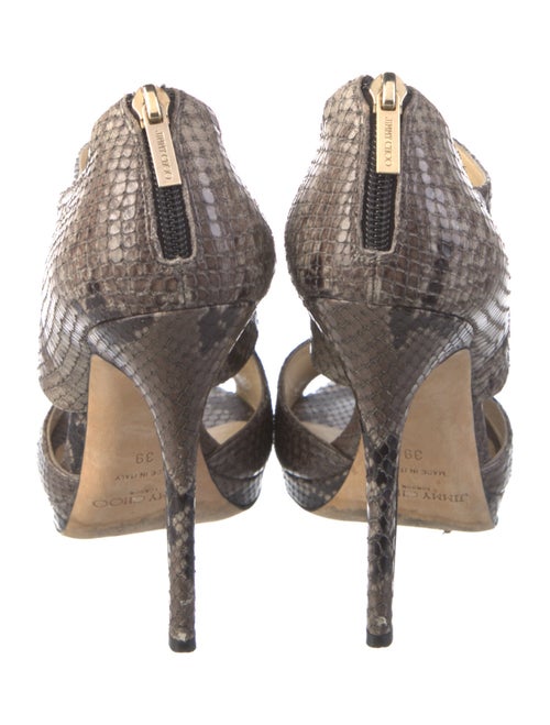 Jimmy Choo Leather Animal Print Slingback Sandals