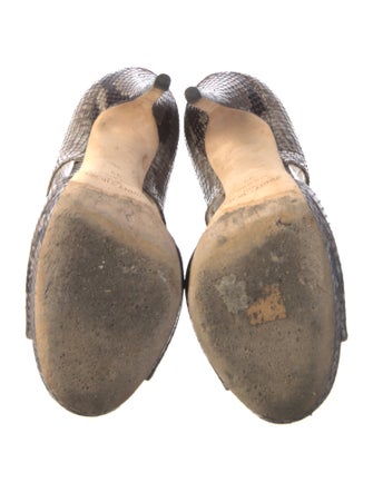 Jimmy Choo Leather Animal Print Slingback Sandals