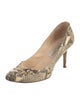 Jimmy Choo Embossed Leather Animal Print Pumps