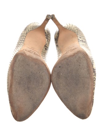 Jimmy Choo Embossed Leather Animal Print Pumps