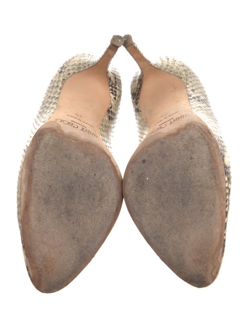 Jimmy Choo Embossed Leather Animal Print Pumps