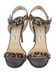 Jimmy Choo Ponyhair Animal Print Sandals