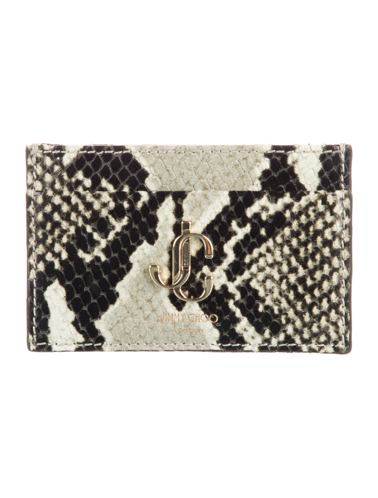 Jimmy Choo Leather Animal Print Bifold Wallet